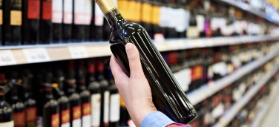 Buying a drink in a retail store