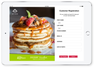 Easy registration for new customers